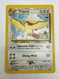 Pidgeot 2/18 Southern Islands Promo Regular Rare Vintage Pokemon Card - Image 3