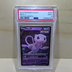Pokemon Mew V Ultra Rare PSA 9 Holo 060/159 Crown Zenith English Fusion Strike - Image 1