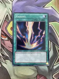 LCJW-EN057 Raigeki Secret Rare 1st Edition NM Yugioh Card - Image 1