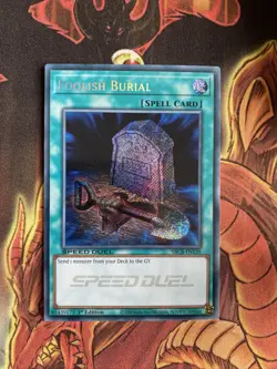 SBCB-EN139 Foolish Burial Secret Rare 1st Edition NM Yugioh Card - Image 1