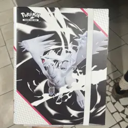 Pokemon Scarlet & Violet White Flare Binder With Reshiram & Elastic Strap - Image 1