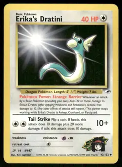 Pokemon Tcg Erika's Dratini #42 Pokemon Gym Heroes LP - Image 1
