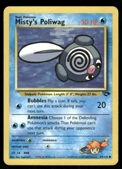 Pokemon Tcg Misty's Poliwag #89 Pokemon Gym Challenge HP - Image 1