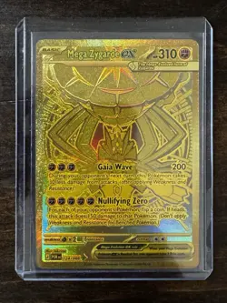 Pokemon TCG Mega Zygarde EX Gold Full Art Holo POR 124/088 Hyper Rare Gold - Image 1