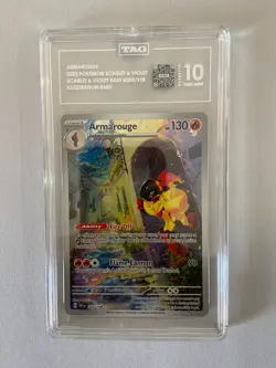 Pokemon Scarlet Violet Armarouge #203 IR TAG 10 #6779 - Image 1