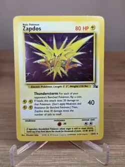 Pokemon Zapdos 15/62 Fossil Holo - Image 1