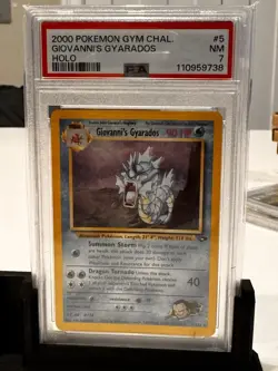 Pokemon Giovanni's Gyarados 5/132 Gym Challenge Holo Rare PSA 7 Unlimited 2000 - Image 1