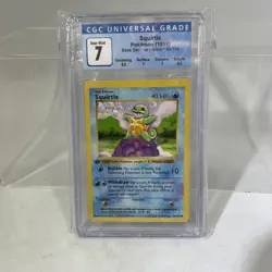 Pokemon TCG Squirtle Base Set 1st Edition Shadowless 63/102 CGC 7 #ML - Image 1