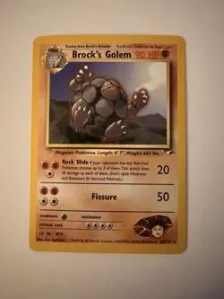 Pokemon TCG Brock's Golem Gym Heroes 20/132 Regular Unlimited Rare - Image 1