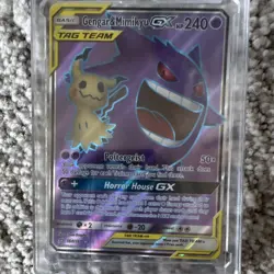 Pokemon Gengar & Mimikyu GX TAG TEAM Holo Sm-Team Up 164/181 240 HP - Image 1