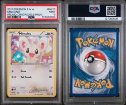 2011 POKEMON B&W PROMO CRACKED ICE-HOLO #BW13 MINCCINO PSA 9 - Image 3
