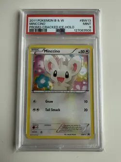 2011 POKEMON B&W PROMO CRACKED ICE-HOLO #BW13 MINCCINO PSA 9 - Image 4