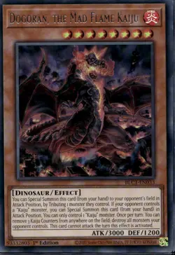 Dogoran, the Made Flame Kaiju 1st Ed Silver Ultra Rare BLC1-EN033 Yu-Gi-Oh! - Image 1
