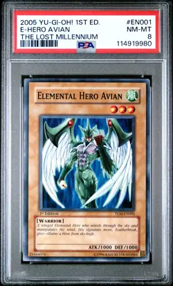 2005 YU-GI-OH! TLM | 1ST EDITION #EN001 ELEMENTAL HERO AVIAN PSA 8 - Image 1