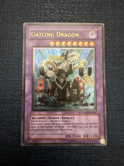 YUGIOH FET-EN035 GATLING DRAGON ULTRA RARE, NEAR MINT - Image 1