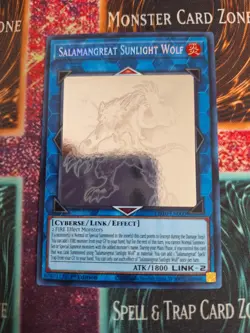 Yu-Gi-Oh! Salamangreat Sunlight Wolf LD10-EN000 Ghost Rare 1st Edition Near Mint - Image 1