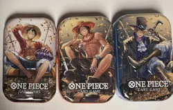 One Piece Card TCG Vol 2 Mini Tin - Set of 3 - (TS-O2, OP-13) Brand New / Sealed - Image 1