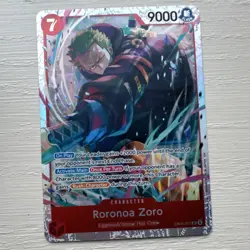 One Piece TCG Roronoa Zoro OP-15 EB04-007 SR Egghead Foil Rush 9000 Power - Image 1