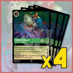 Disney Lorcana TCG: PRINCE PHILLIP - VANQUISHER OF FOES x4 Ursula's Return SR - Image 1