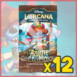 Disney Lorcana TCG: AZURITE SEA 1/2 Booster Box (12 Sealed Packs) - Image 1