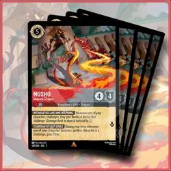 Disney Lorcana: Mushu Majestic Dragon 137/204 Rare Archazia's Island x4 - Image 1