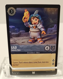 FOIL Disney Lorcana Lilo Galactic Hero 184/204 Uncommom First Chapter - Image 1