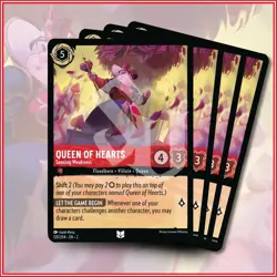 Disney Lorcana TCG: QUEEN OF HEARTS Weakness x4 Uncommon Rise of the Floodborn - Image 1