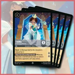 Disney Lorcana TCG: TIANA Celebrating Princess x4 SR Rise of the Floodborn - Image 1