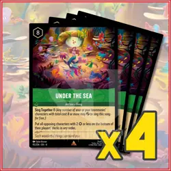 Disney Lorcana TCG: UNDER THE SEA x4 Ursula's Return Rare - Image 1