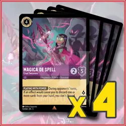 Disney Lorcana: 2024 Magica De Spell Cruel Sorceress 53/204 x4 | Rare - Image 1