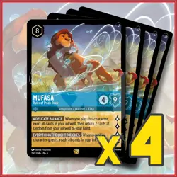 Disney Lorcana: 2024 Mufasa Ruler of Pride Rock 150/204 x4 | Legendary - Image 1
