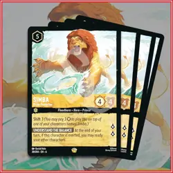 Disney Lorcana TCG: SIMBA - PRIDE PROTECTOR x4 | Legendary *IN STOCK* - Image 1