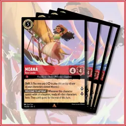 Disney Lorcana TCG: MOANA - BORN LEADER x4 Rare Into The Inklands 116/204 - Image 1