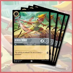 Disney Lorcana TCG: ROBIN HOOD - BELOVED OUTLAW x4 Into the Inklands 189/204 - Image 1