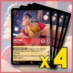 Disney Lorcana: 2024 Gaston Pure Paragon 119/204 x4 | Rare - Image 1