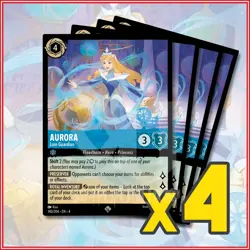 Disney Lorcana TCG: AURORA - LORE GUARDIAN x4 Ursula's Return Super Rare - Image 1