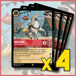 Disney Lorcana: 2024 Maximus Team Champion 105/204 x4 | Super Rare - Image 1