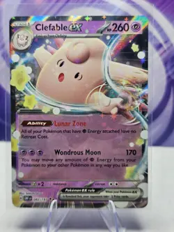 Pokemon Clefable ex 082/197 SV03 Obsidian Flames Double Rare Holo EX Card NM - Image 1