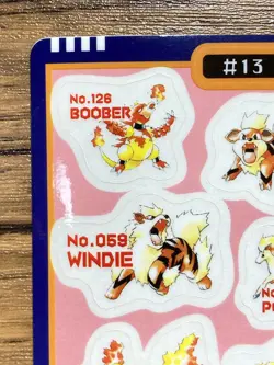 Pokemon Sealdass Sticker Card File No.13 Bandai Pocket Monsters 1997 - Image 3