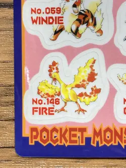 Pokemon Sealdass Sticker Card File No.13 Bandai Pocket Monsters 1997 - Image 5