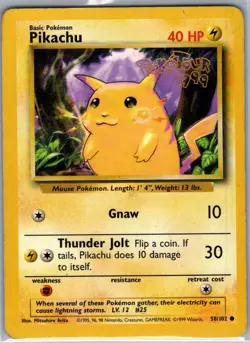 Pikachu - 58/102 (PokeTour 1999) - Pokemon Card - LP - Image 1