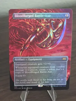 MTG Bloodforged Battle-Axe (Borderless) Double Masters 2022 Foil - Image 1