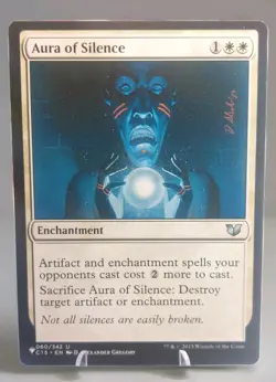MTG Magic the Gathering Aura of Silence 2015 60/342 - Image 1