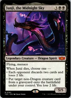 Junji, the Midnight Sky Commander: Tarkir: Dragonstorm 183 NM MTG Magic the Gath - Image 1
