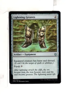 MTG SkeenAB Lightning Greaves from Commander Anthology. LP. - Image 1