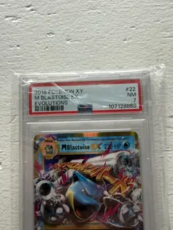 Pokemon Mega M Blastoise EX Holo Card 22/108 XY-Evolutions 2016 PSA 7 - Image 2