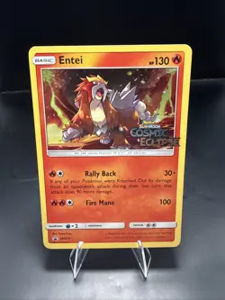 Pokemon Entei Black Star Movie Pre-release Promo Cosmic Eclipse SM219 2019 - Image 1