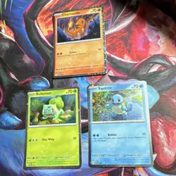 Pokemon TCG 151 Charmander 047,Bulbasaur 046, Squirtle 048 Holo Lot 151 - Image 1