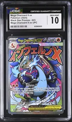 Mega Charizard X EX *CGC 10* Full Art *Phantasmal Flames UPC Promo* #23 - Image 1