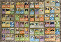 Huge 180 card lot vintage/mid era pokemon, rares, uncommons, starters, ereaders - Image 3